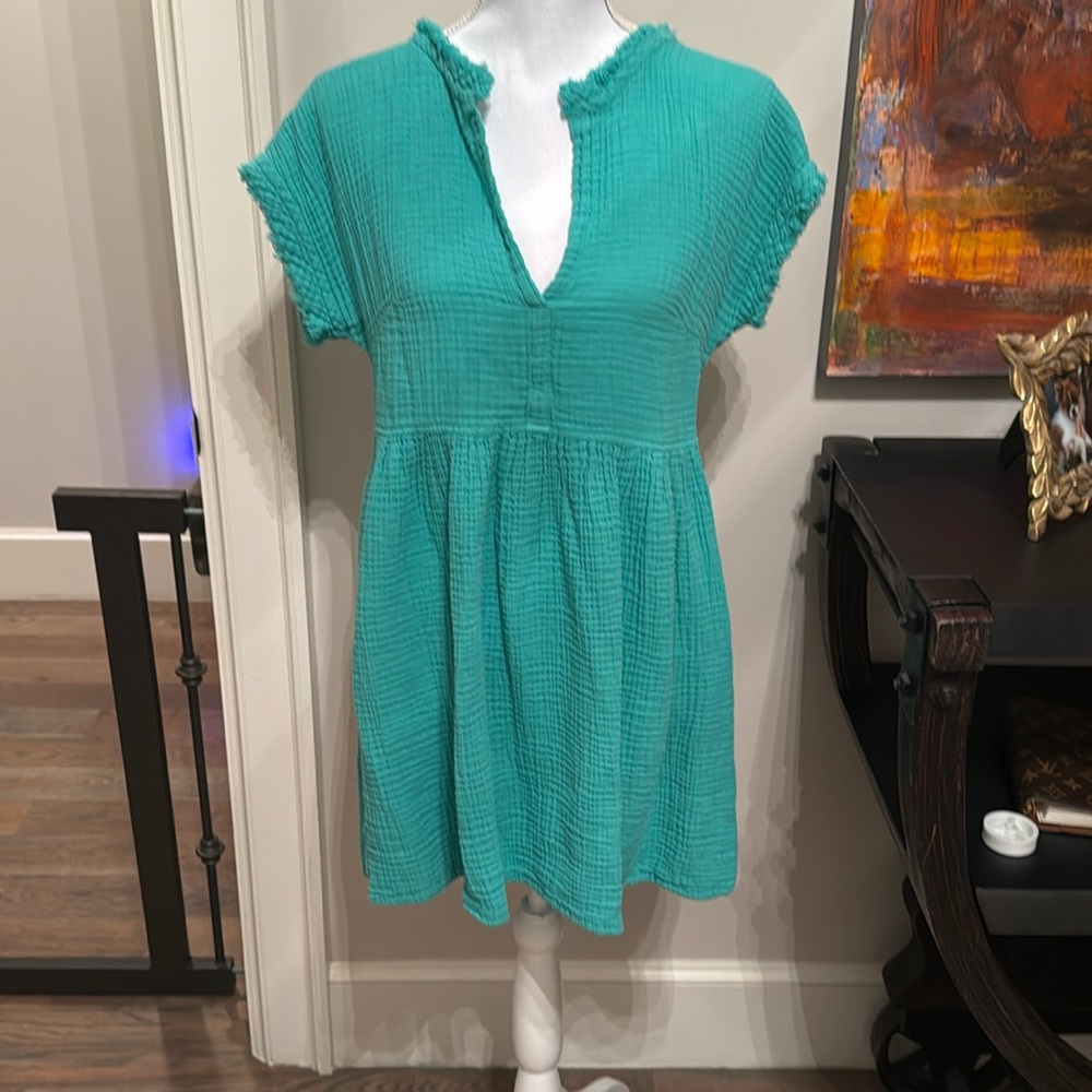 Everyday Ritual dress. Turquoise. XS perfect condition!